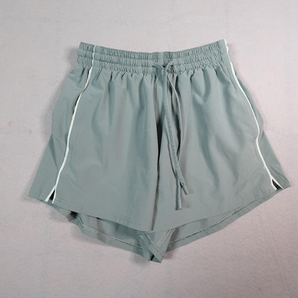 Lululemon Shorts Womens 0 Green Running Drawstring Elastic Waist Gym